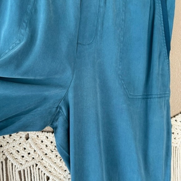 Soft Surroundings Lush Living flowy pants loose fit pull on blue tencel D - Picture 7 of 9